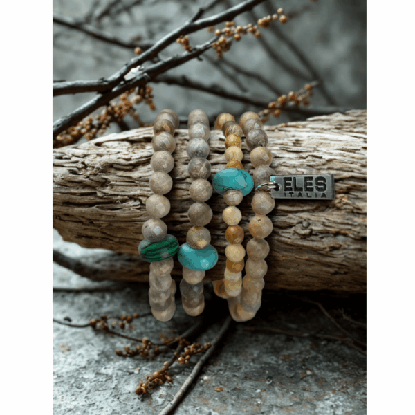 D&A Braccialetto con pietre naturali di Labradorite